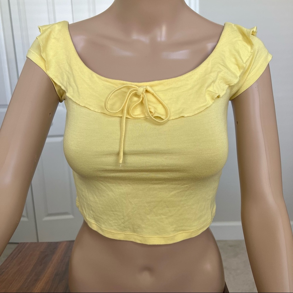 Me-To We yellow cropped top